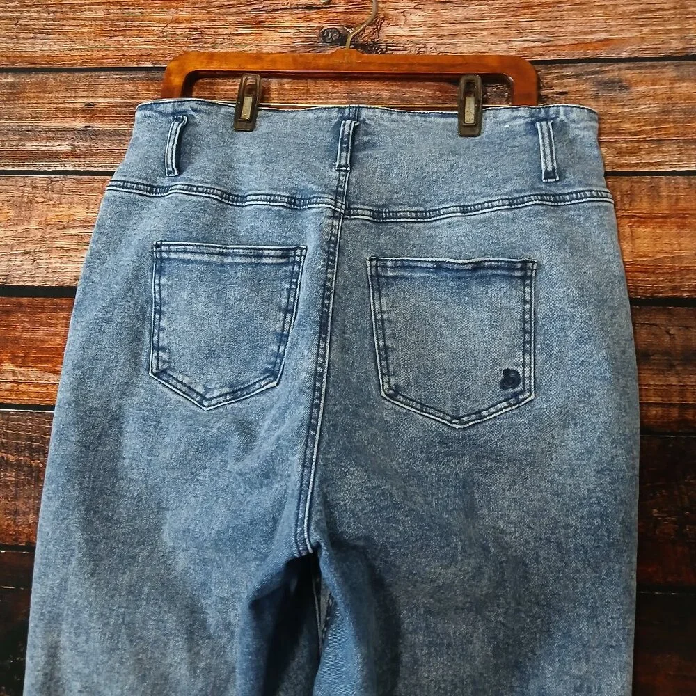 Indigo Rein Jeans 16 80s Style High Rise Waist Stone Washed Mom Stretch
